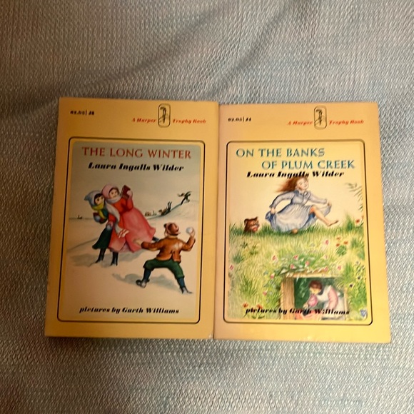 set of 2 Little House on the Prairie Books Laura Ingalls Wilder Vintage 1971 - Picture 1 of 5